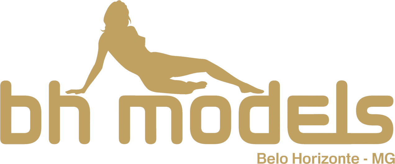 Logomarca original BHModels em dourado
